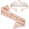 3rd Birthday Sash and Tiara for Girls, Rose Gold Birthday Sash Crown 3 & Fabulous Sash and Tiara for Girls, 3rd Birthday Gifts for Happy 3rd Birthday Party Favor Supplies